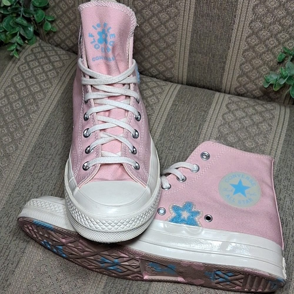 Converse X Golf Le Fleur 70 Chenille Almond Blossom Chuck Taylor Hi Top - Picture 3 of 16